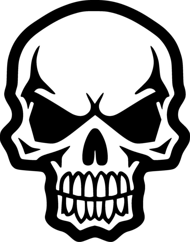 Skull - Minimalist and Flat Logo - Vector illustration