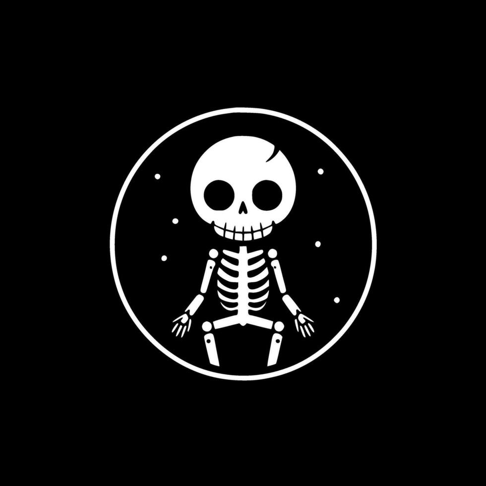Skeleton, Minimalist and Simple Silhouette - Vector illustration