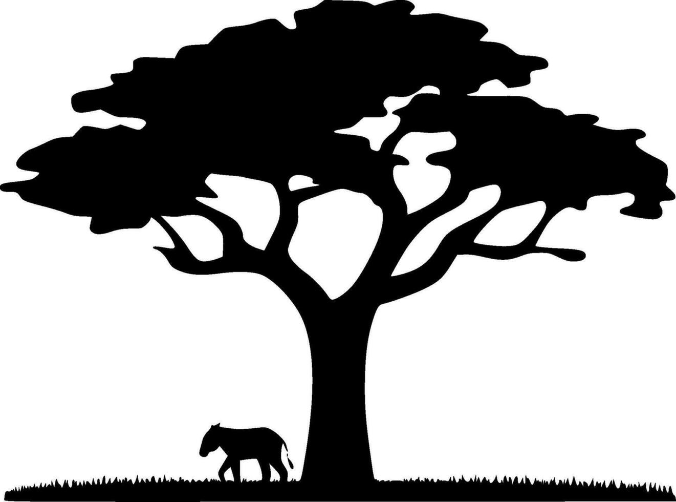 África - minimalista y plano logo - vector ilustración