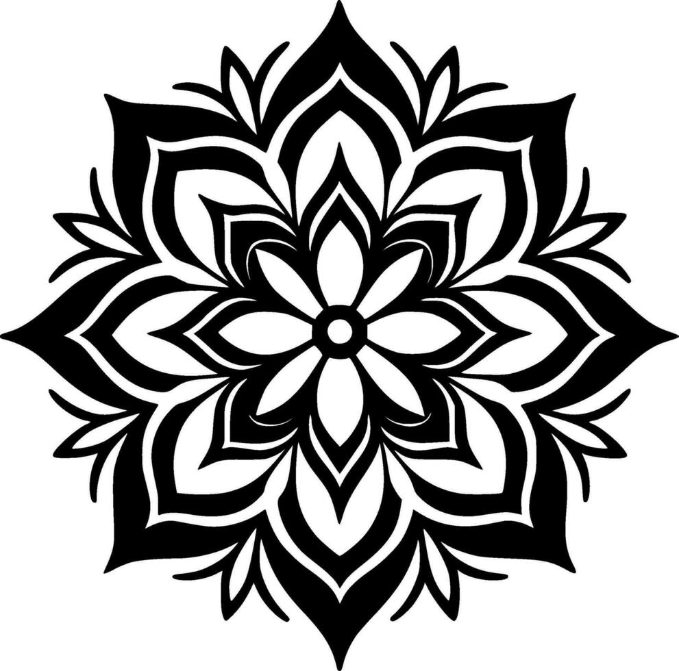 Mandala, Minimalist and Simple Silhouette - Vector illustration