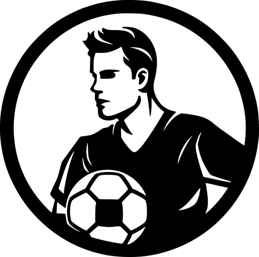 Football, Minimalist and Simple Silhouette - Vector illustration