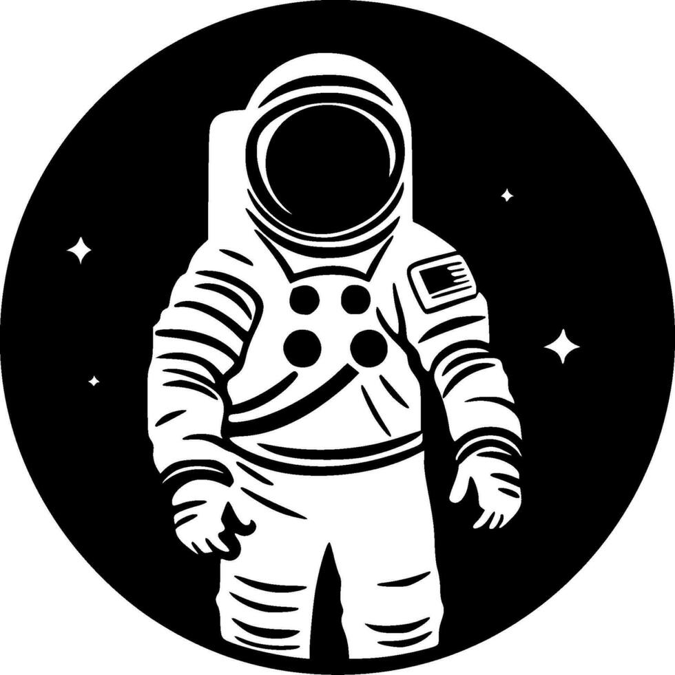 astronauta, minimalista y sencillo silueta - vector ilustración