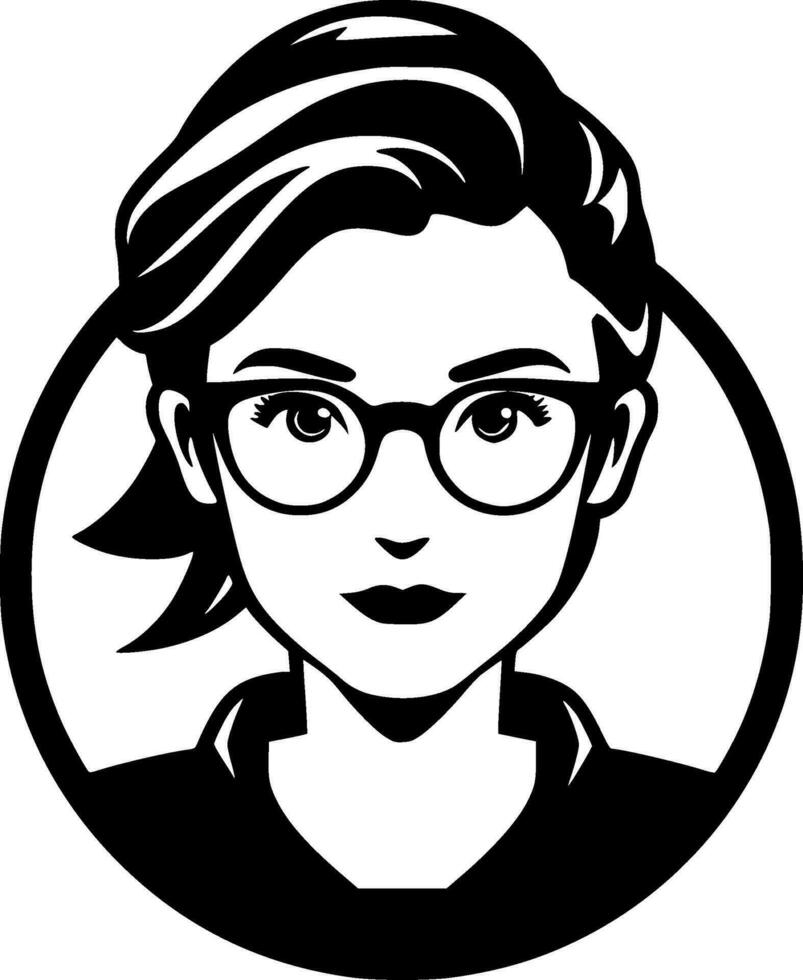 Teacher - Black and White Isolated Icon - Vector illustration