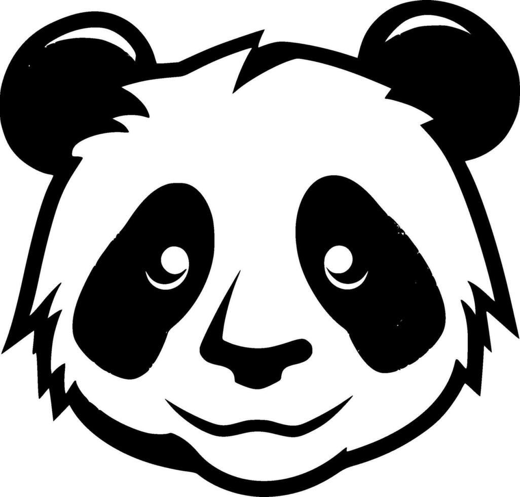 Panda, Minimalist and Simple Silhouette - Vector illustration