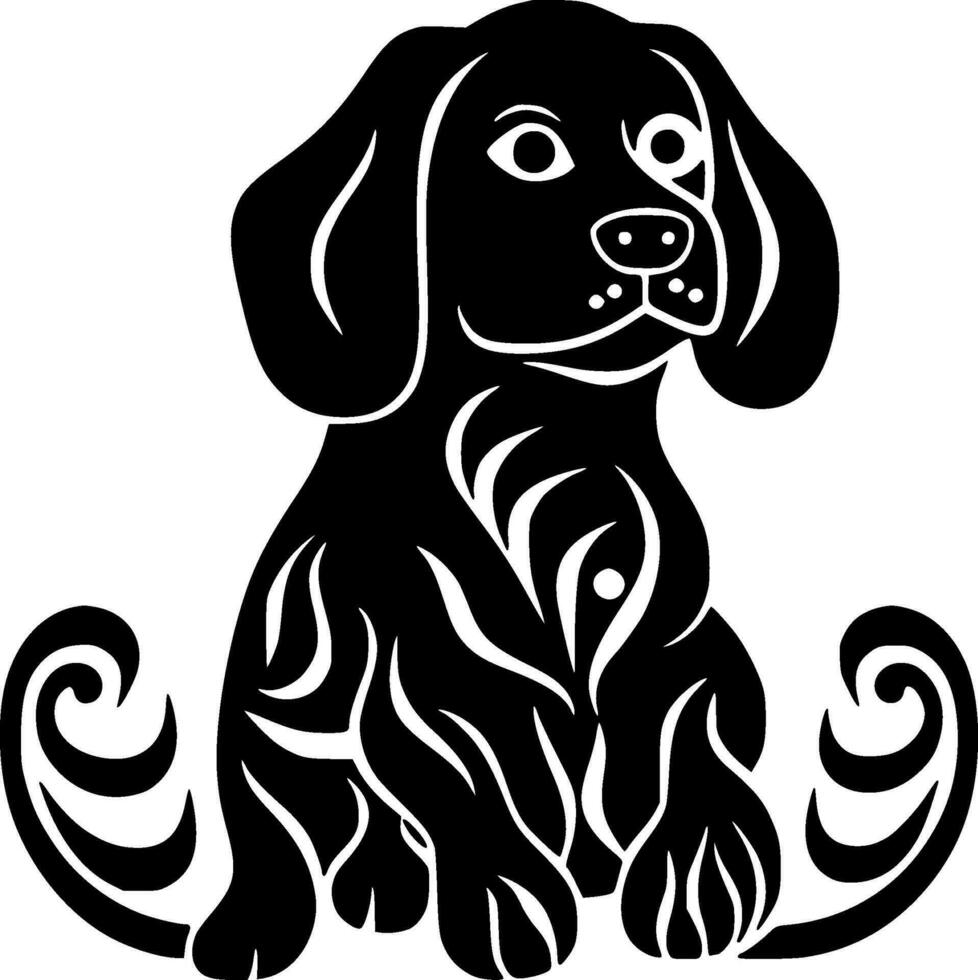 perro - minimalista y plano logo - vector ilustración