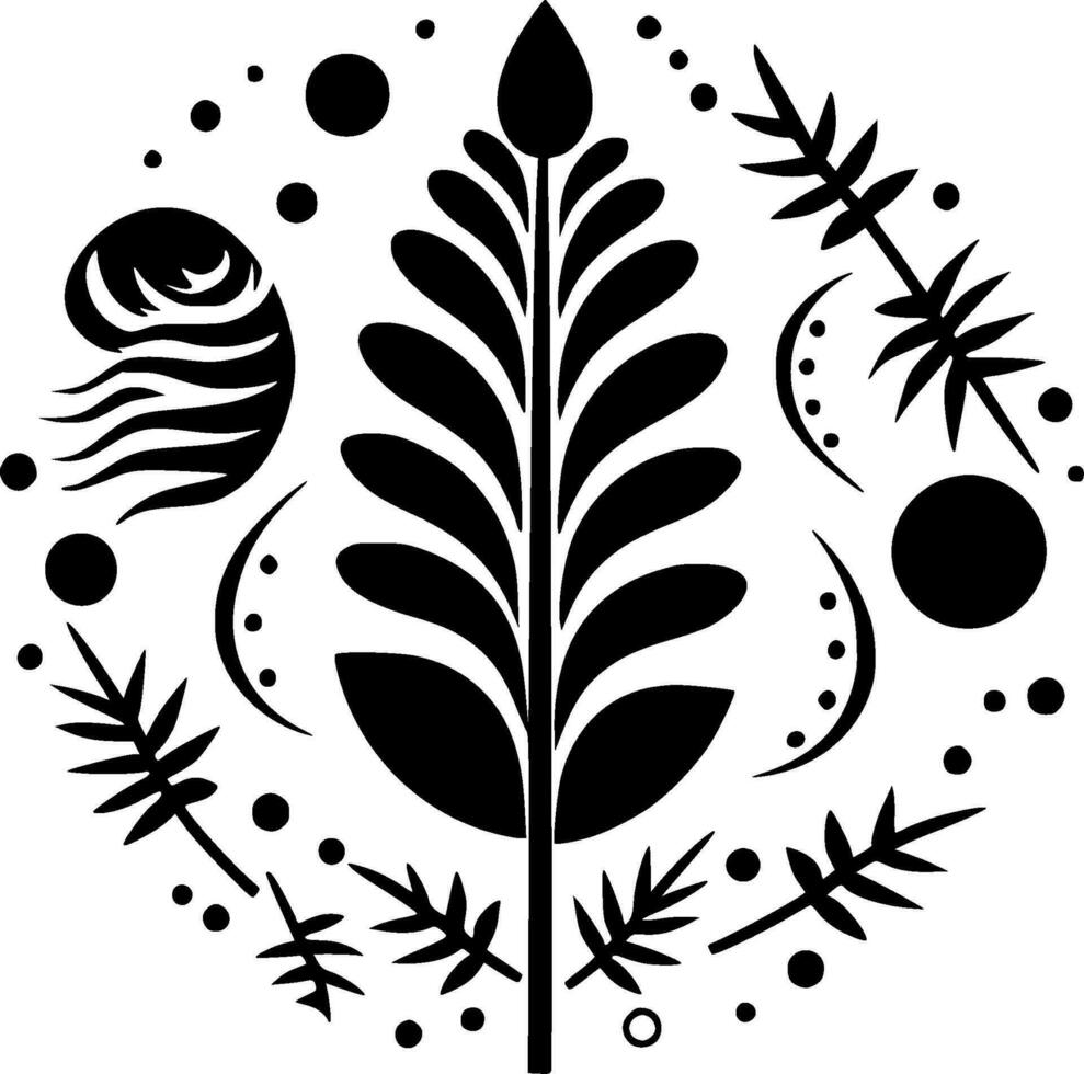 Boho - Minimalist and Flat Logo - Vector illustration