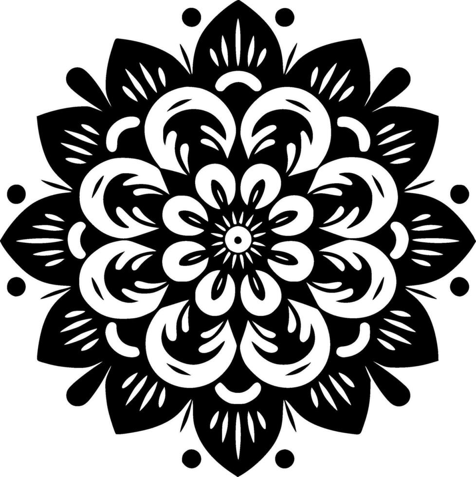 Mandala, Minimalist and Simple Silhouette - Vector illustration