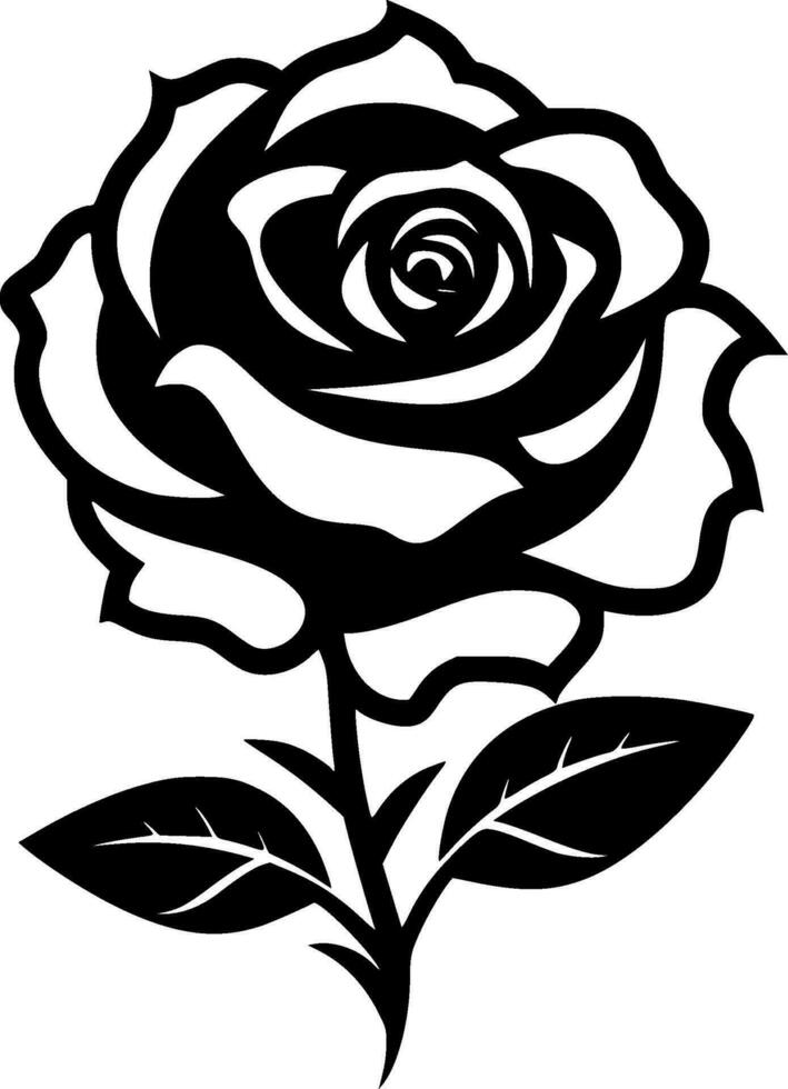 Rose - High Quality Vector Logo - Vector illustration ideal for T-shirt graphic