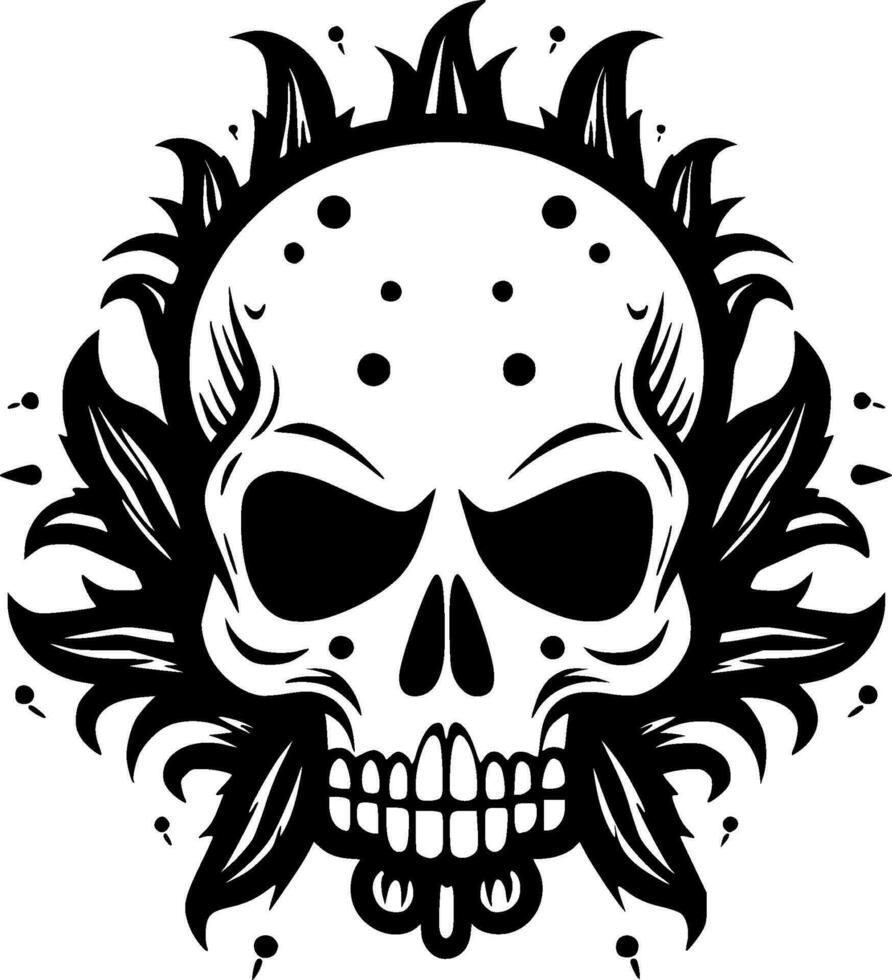 cráneo - minimalista y plano logo - vector ilustración