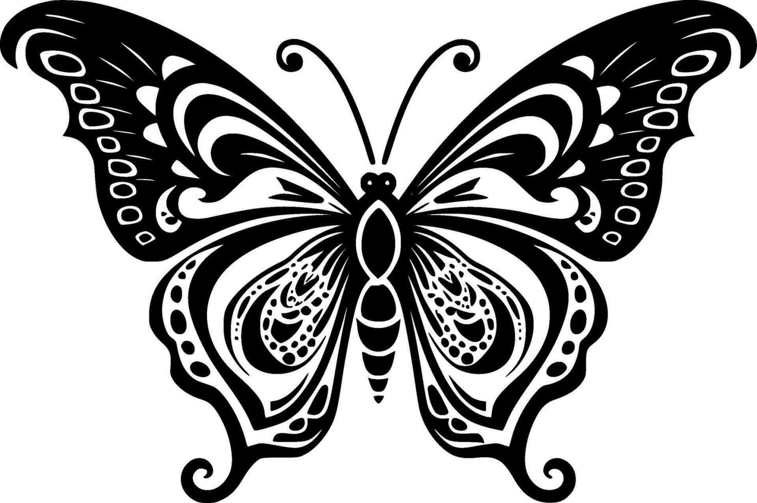 Butterfly, Minimalist and Simple Silhouette - Vector illustration