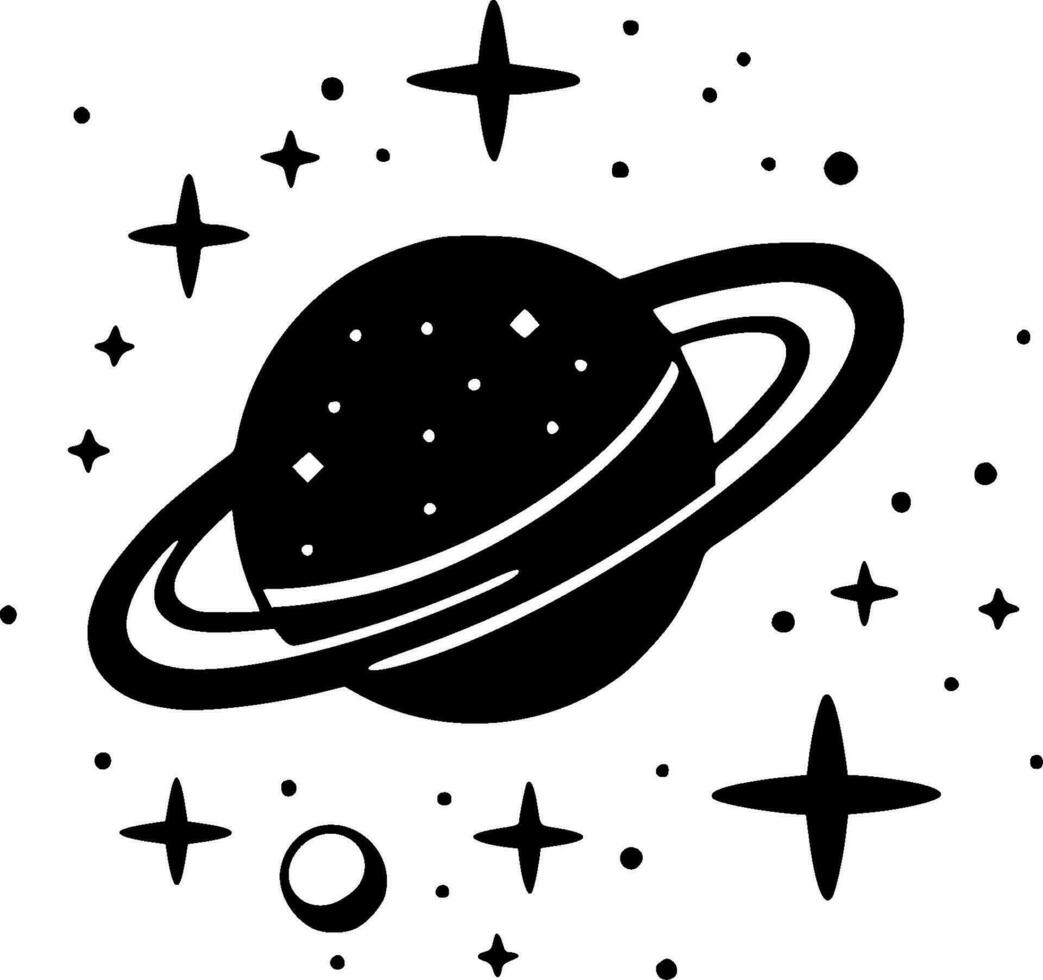 galaxia, negro y blanco vector ilustración