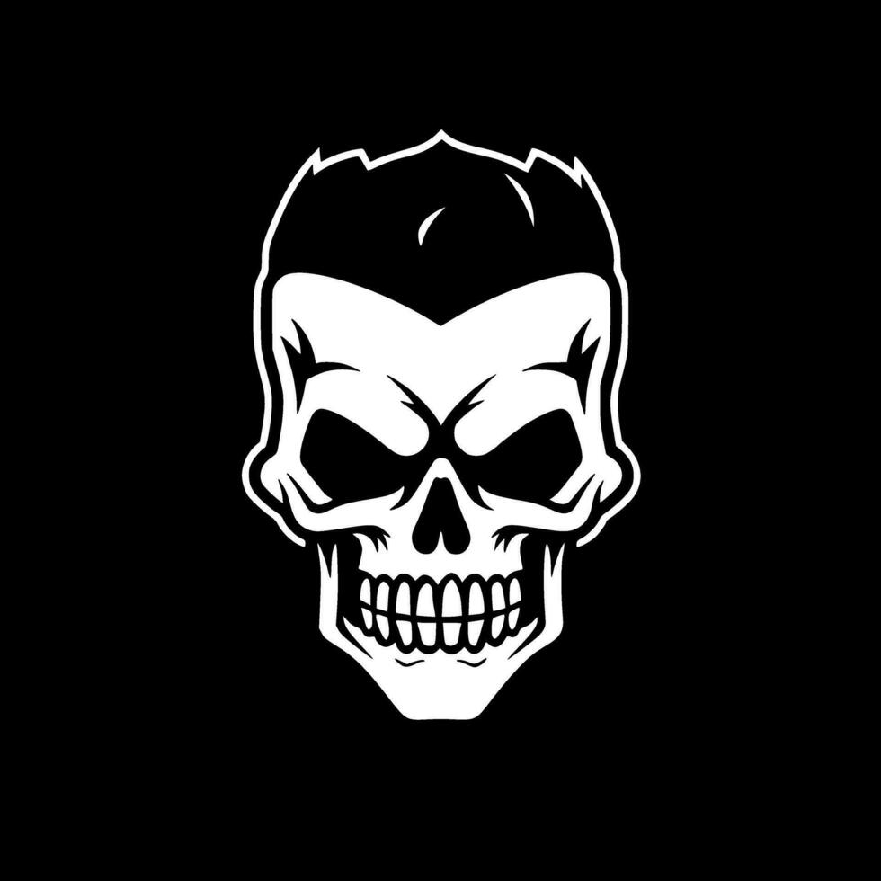 Skull, Minimalist and Simple Silhouette - Vector illustration