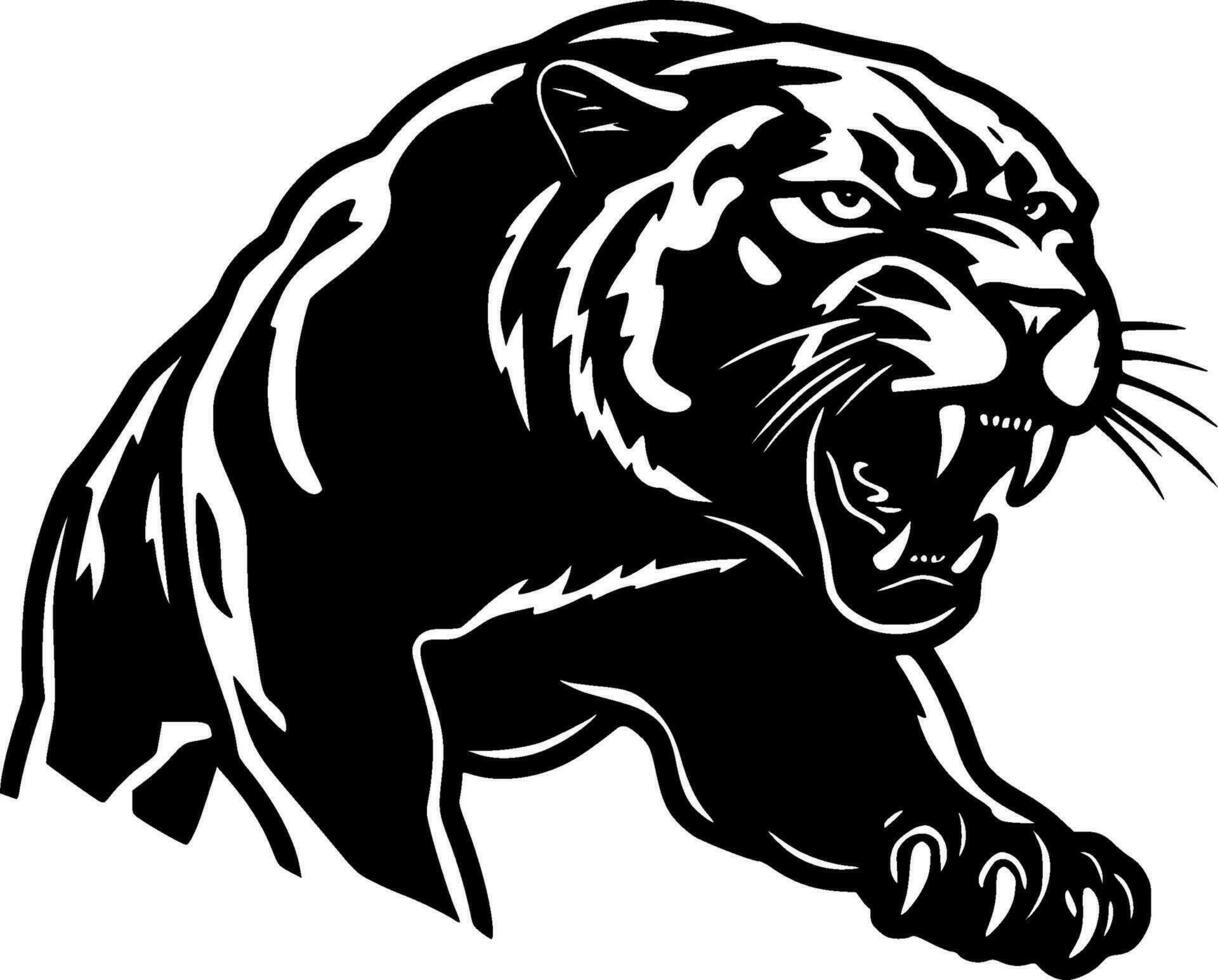Panther, Minimalist and Simple Silhouette - Vector illustration