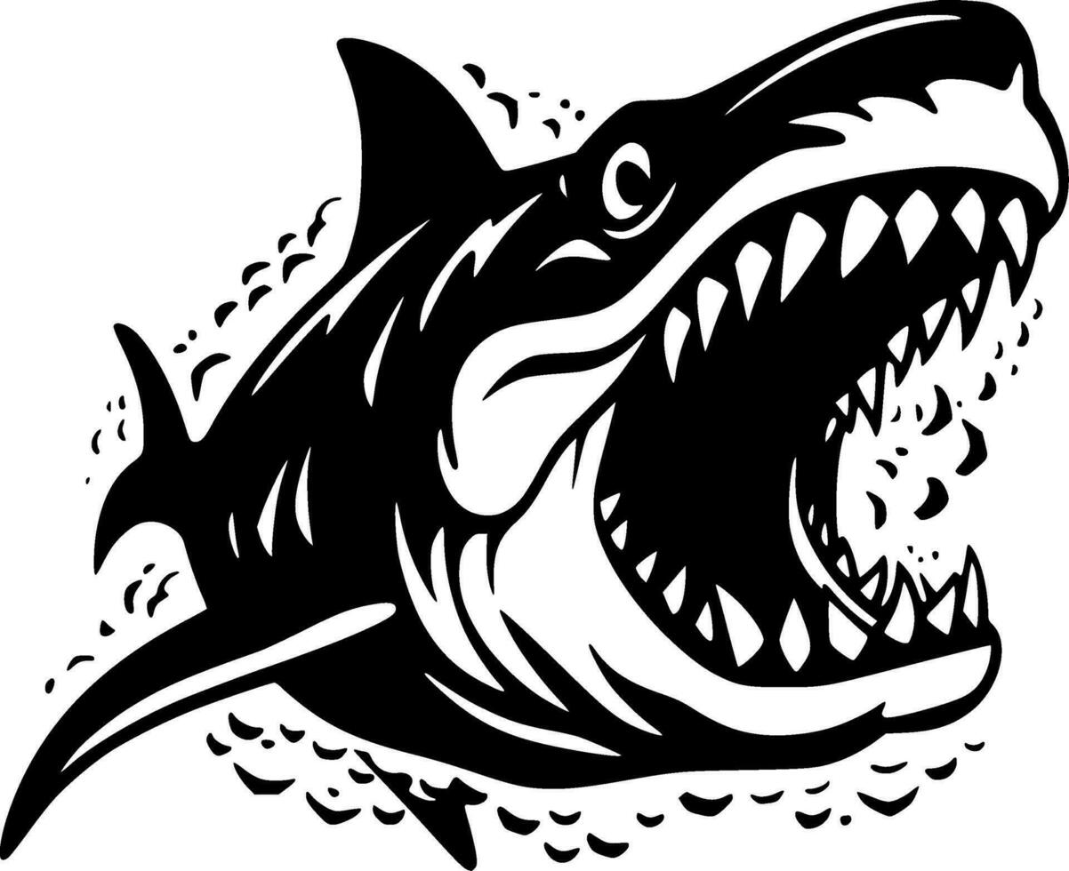 Shark - Minimalist and Flat Logo - Vector illustration