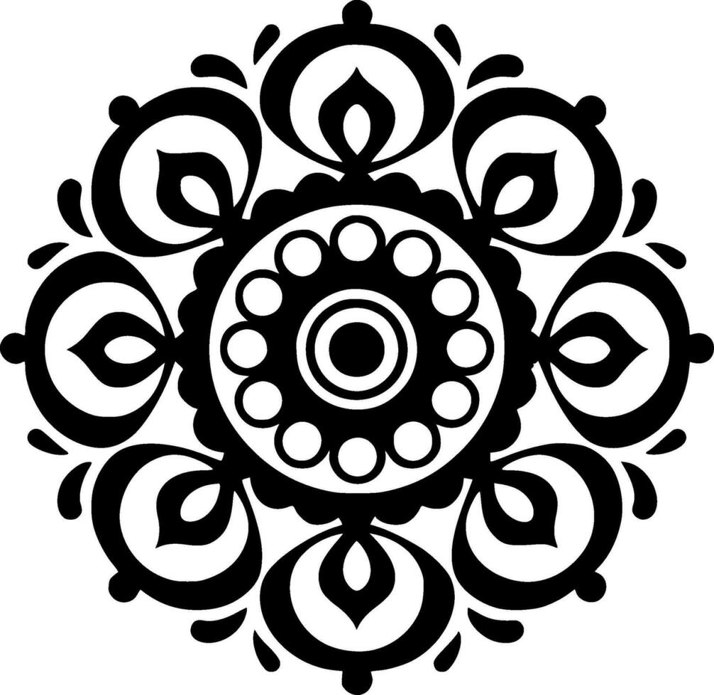Mandala - Minimalist and Flat Logo - Vector illustration