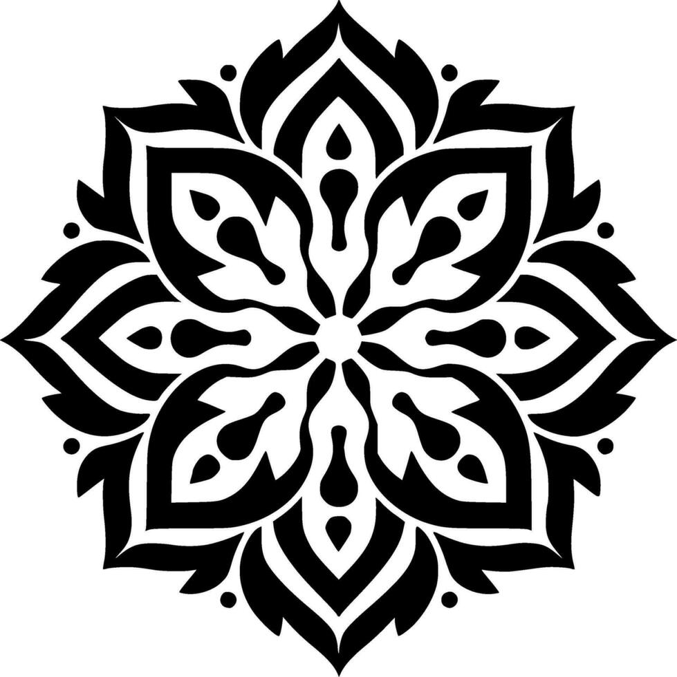 Mandala, Minimalist and Simple Silhouette - Vector illustration