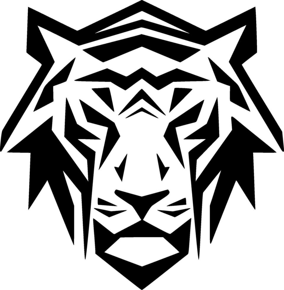 tigre, minimalista y sencillo silueta - vector ilustración