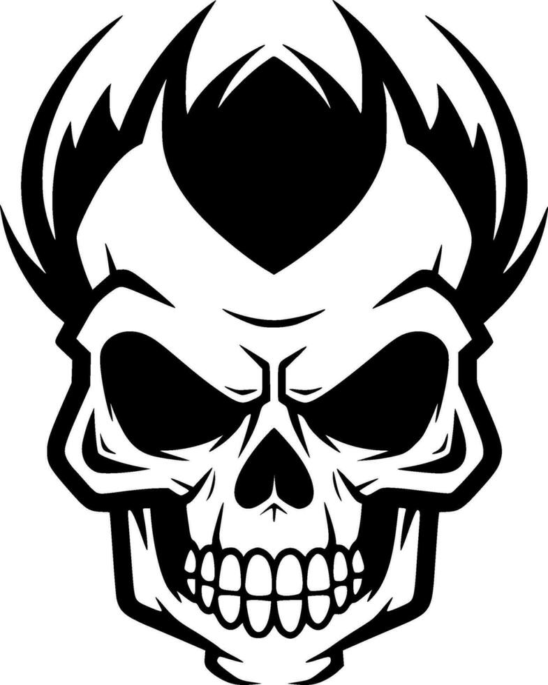 Skull, Minimalist and Simple Silhouette - Vector illustration