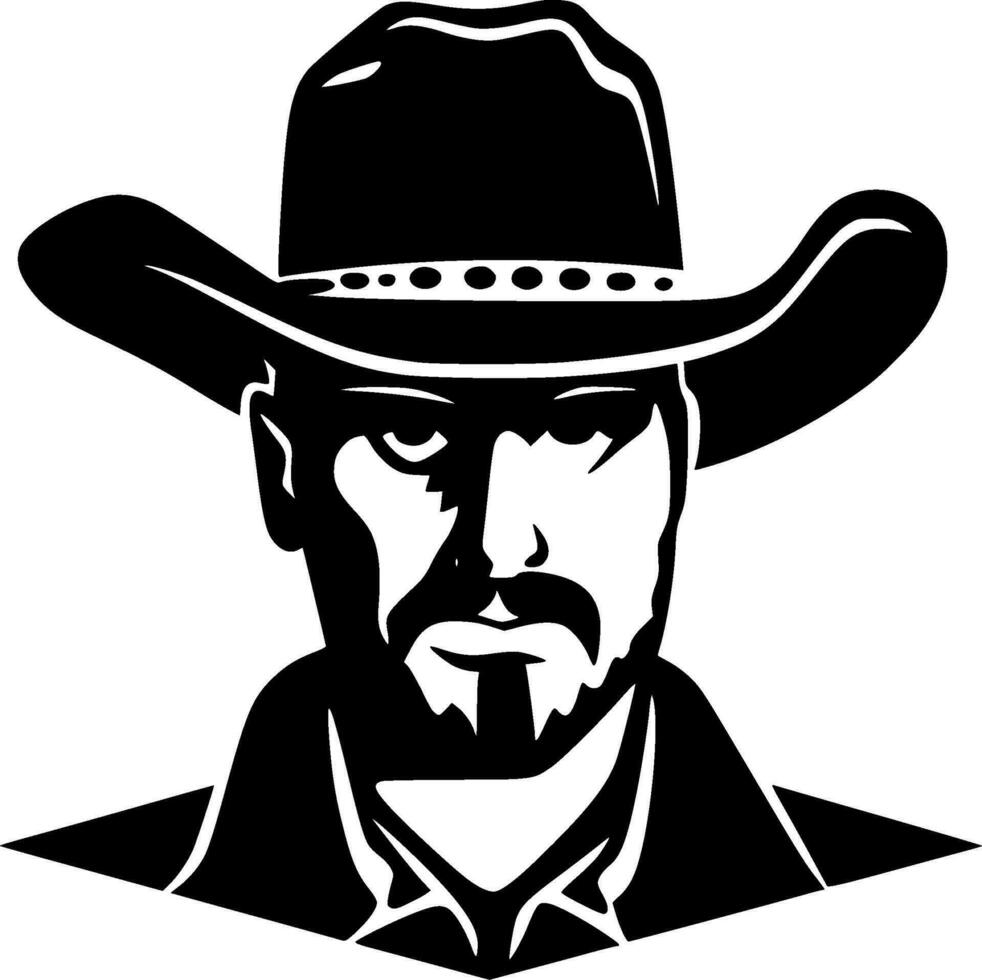 Western - Minimalist and Flat Logo - Vector illustration
