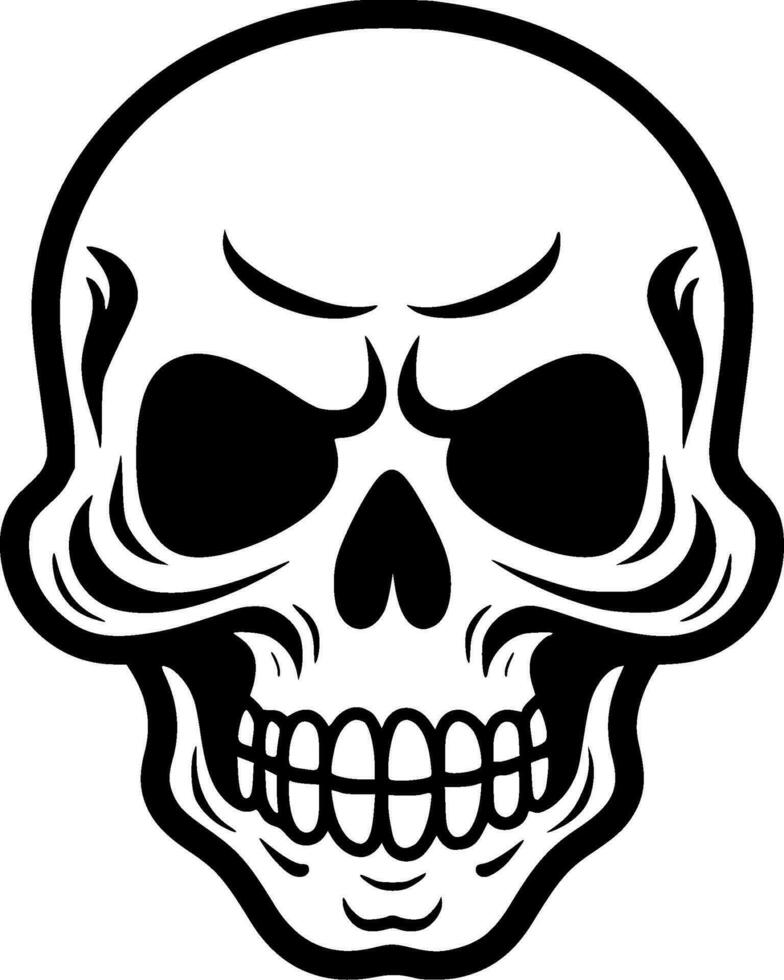 Skull - Black and White Isolated Icon - Vector illustration