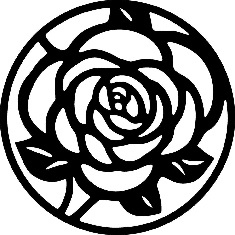 Rose - High Quality Vector Logo - Vector illustration ideal for T-shirt graphic