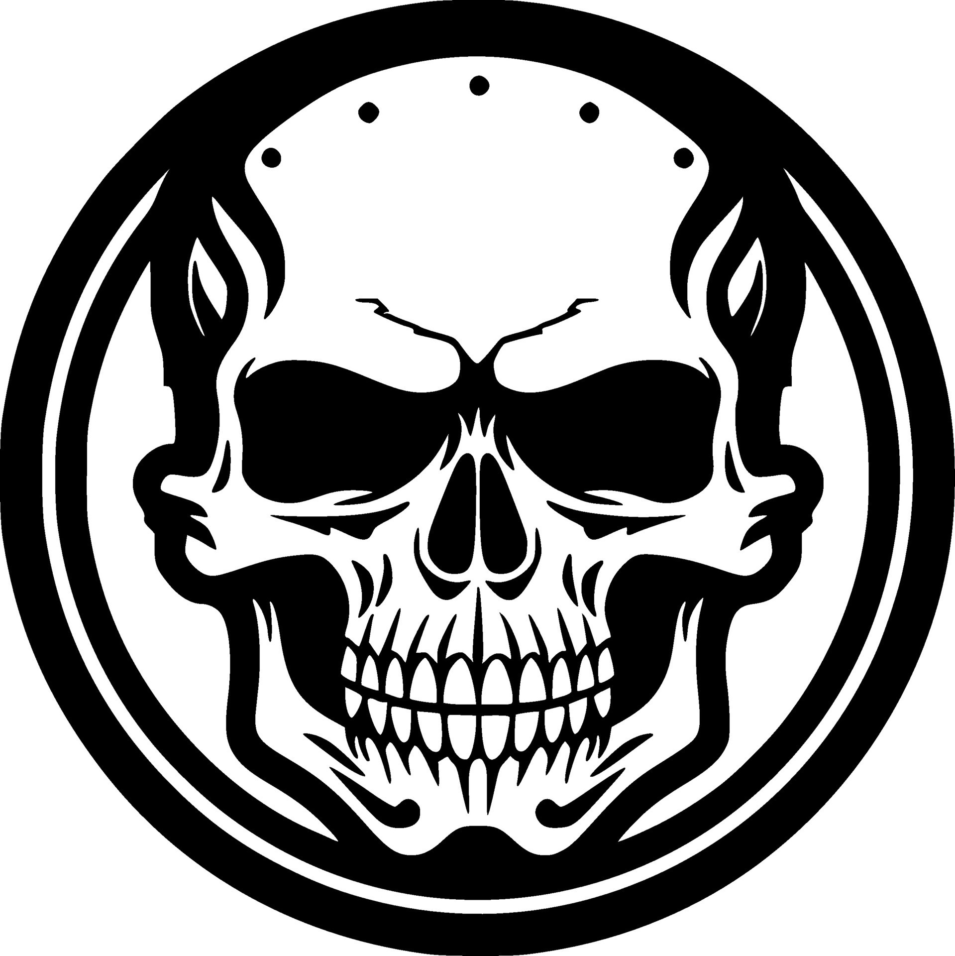 Skull, Black and White Vector illustration 27227022 Vector Art at Vecteezy