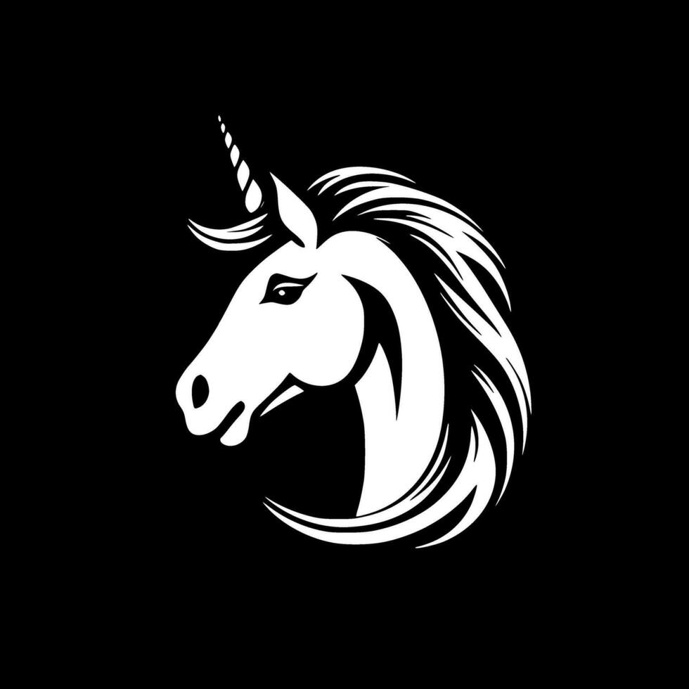 Unicorn, Minimalist and Simple Silhouette - Vector illustration