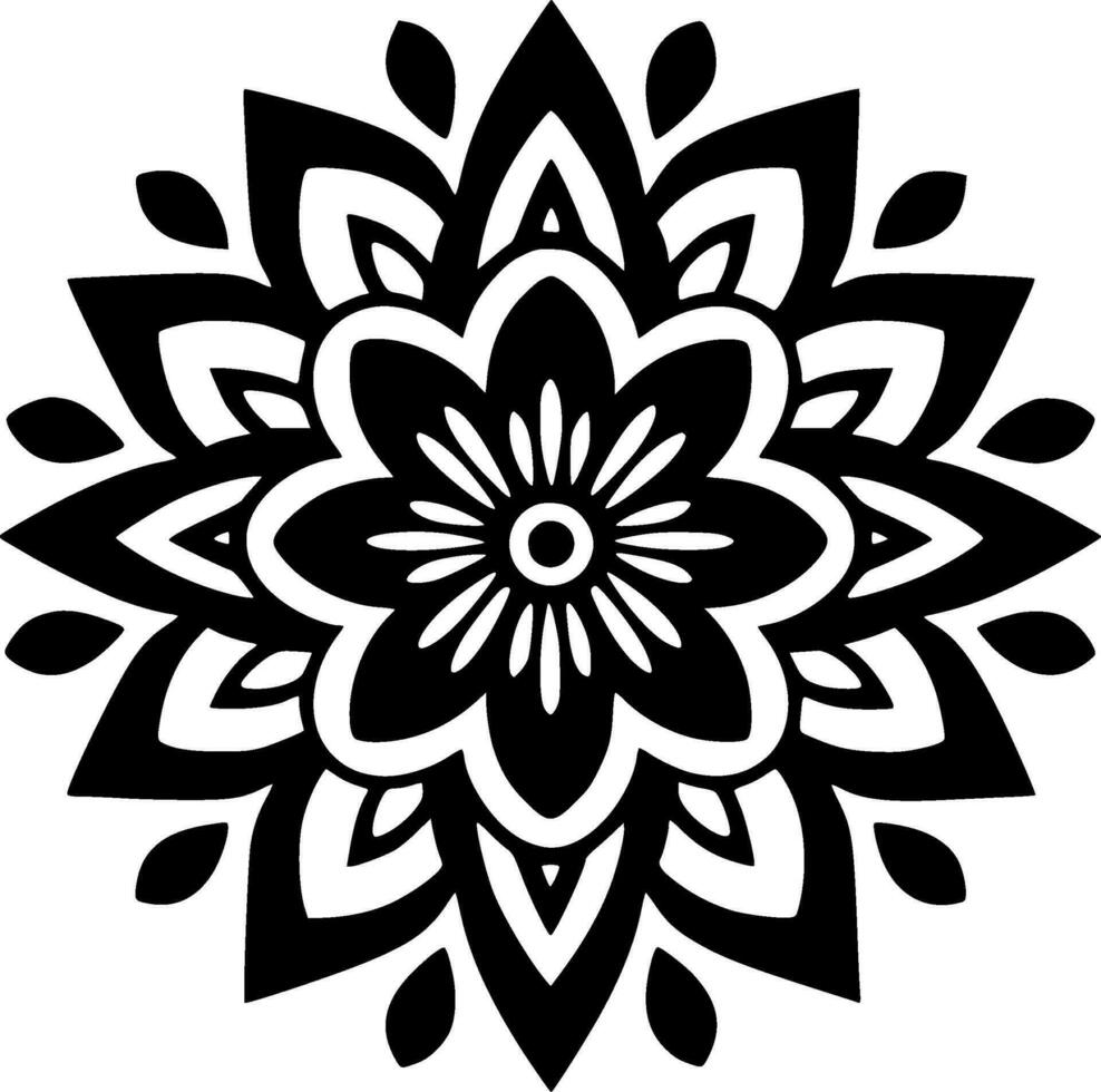 Mandala - Minimalist and Flat Logo - Vector illustration
