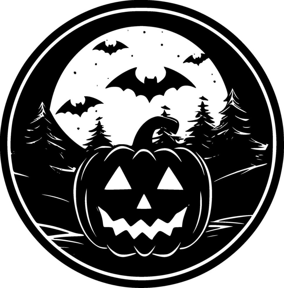 Hallowe'en - Minimalist and Flat Logo - Vector illustration