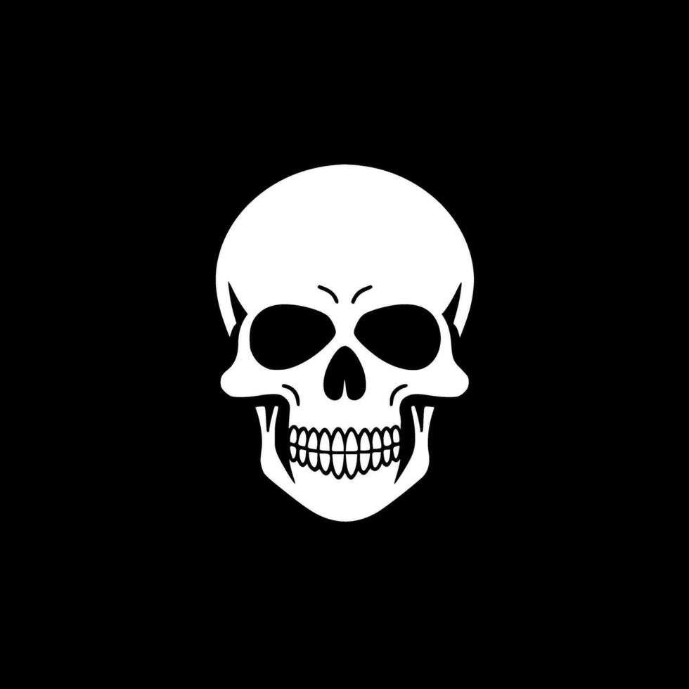 Skull, Minimalist and Simple Silhouette - Vector illustration