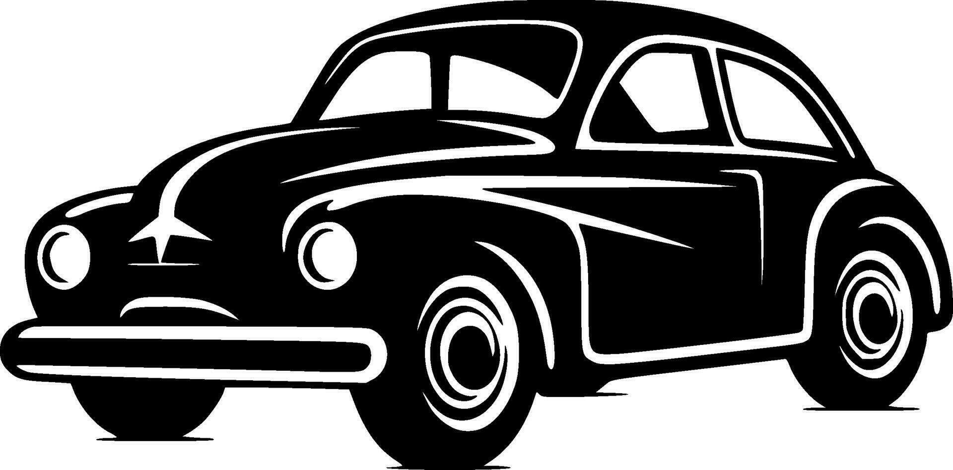 Car, Minimalist and Simple Silhouette - Vector illustration