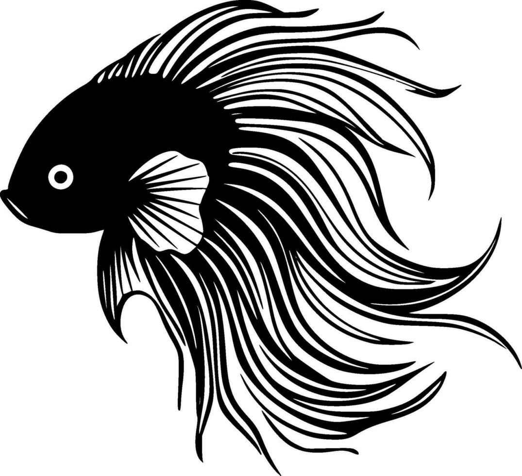 Beta Fish - High Quality Vector Logo - Vector illustration ideal for T-shirt graphic