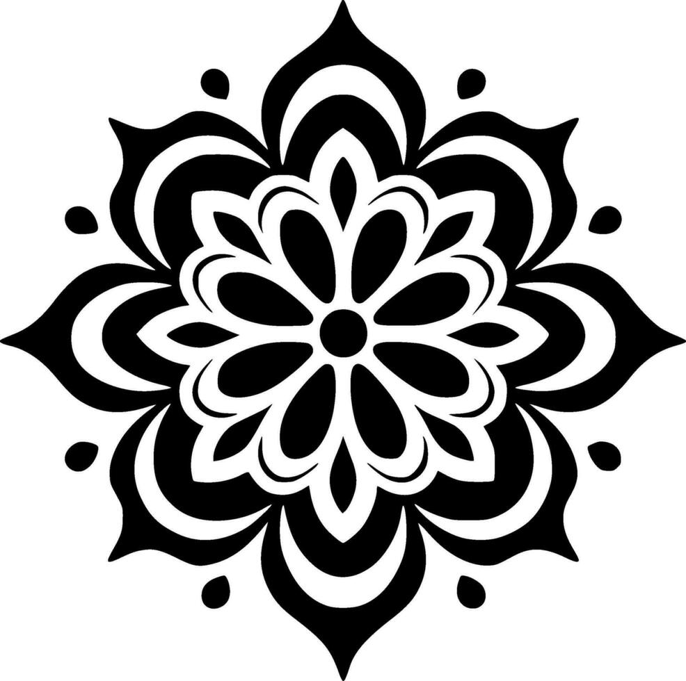 Mandala - Minimalist and Flat Logo - Vector illustration