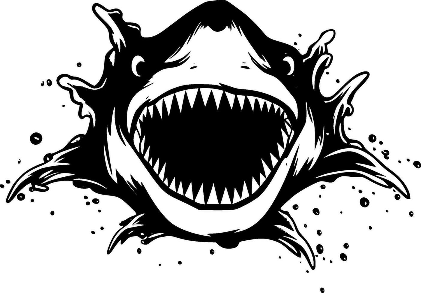 Shark - Minimalist and Flat Logo - Vector illustration