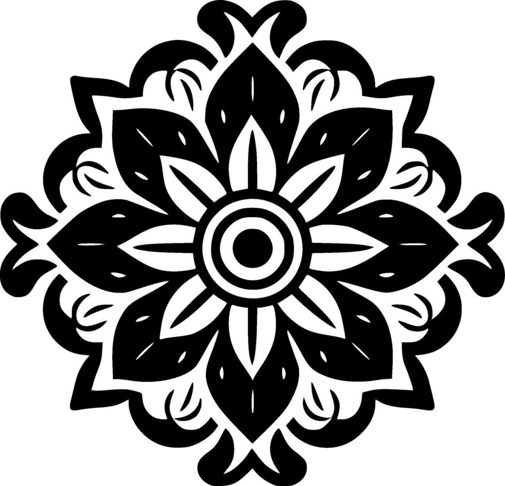 Mandala, Minimalist and Simple Silhouette - Vector illustration