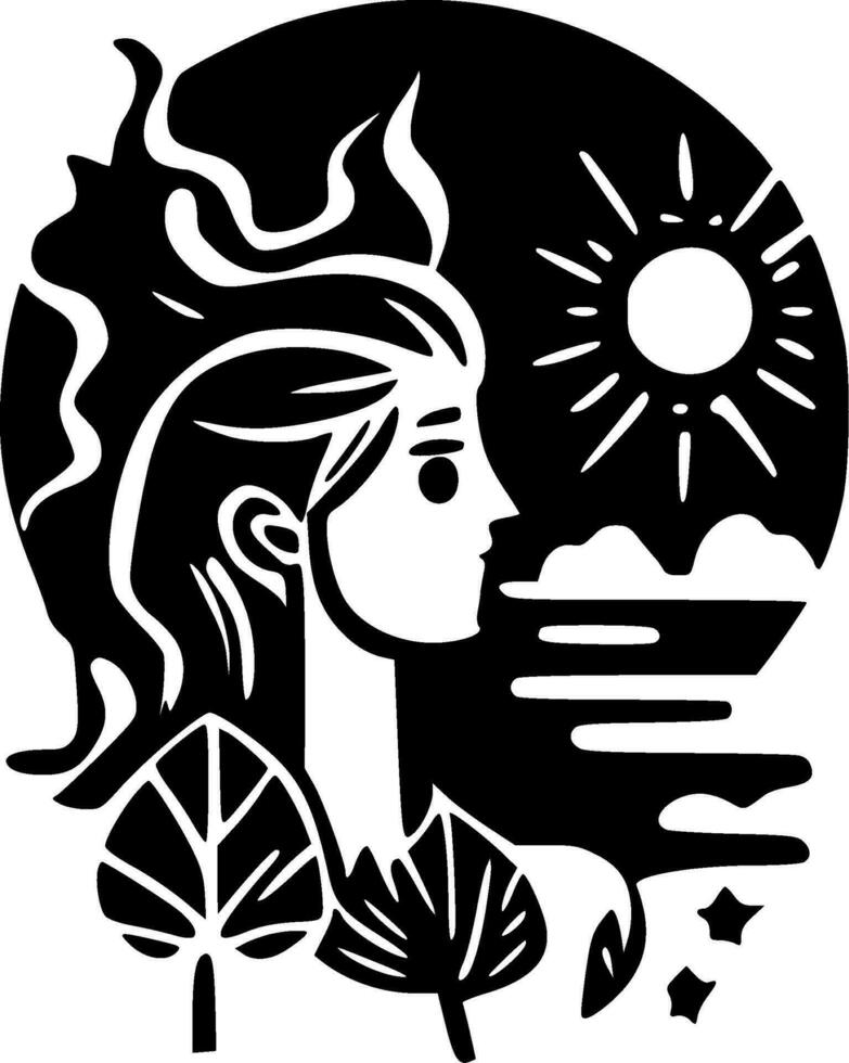 verano - minimalista y plano logo - vector ilustración