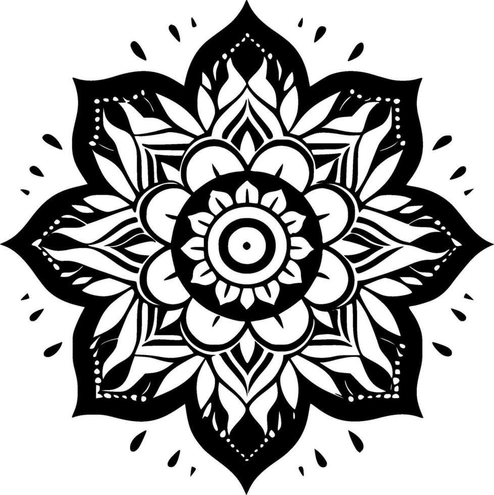 Mandala, Minimalist and Simple Silhouette - Vector illustration