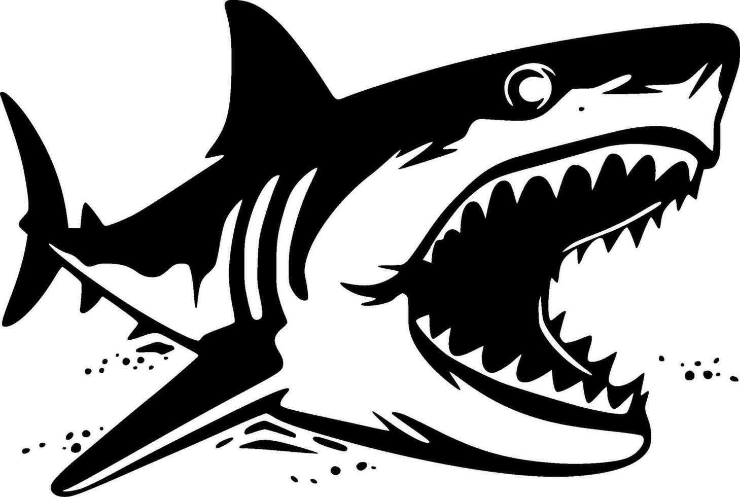 Shark - Minimalist and Flat Logo - Vector illustration