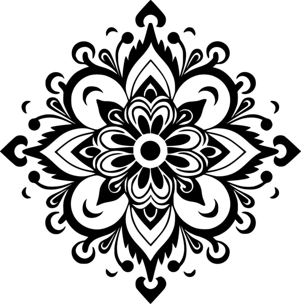 Mandala, Minimalist and Simple Silhouette - Vector illustration