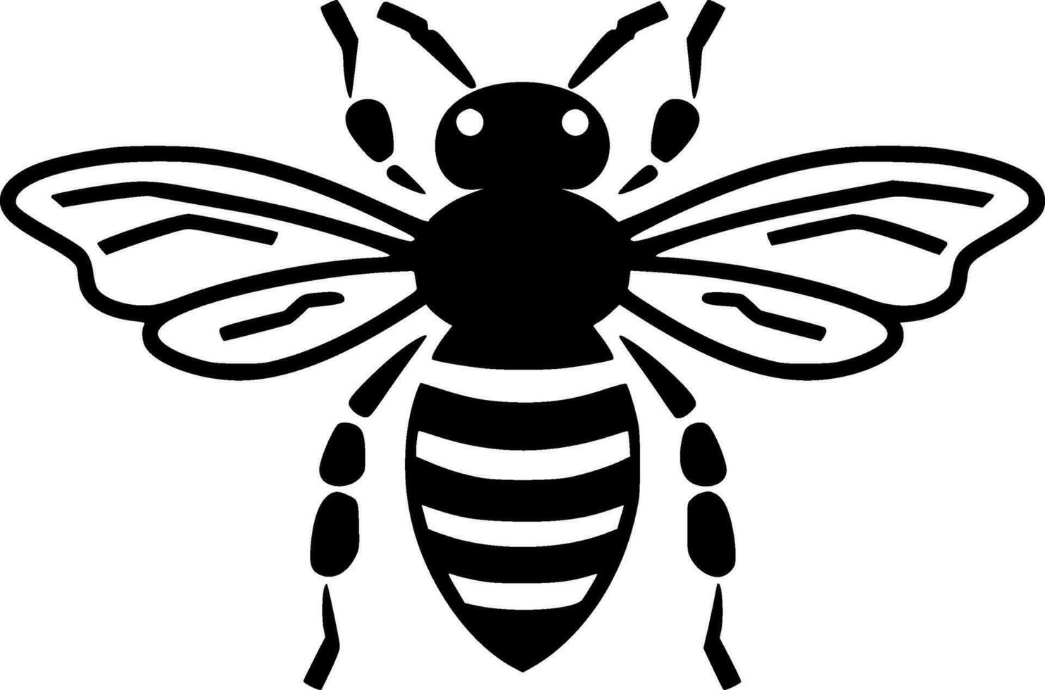 Bee - Minimalist and Flat Logo - Vector illustration