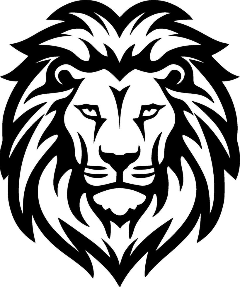Lion, Minimalist and Simple Silhouette - Vector illustration
