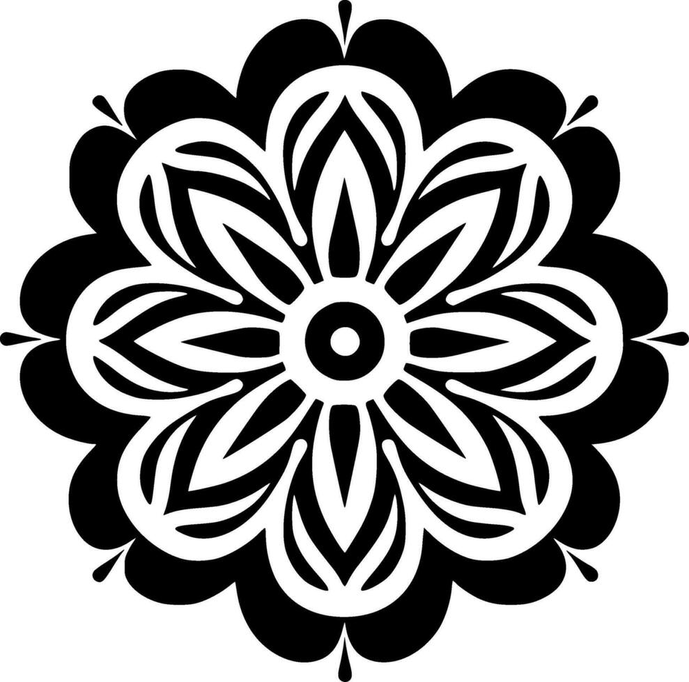 Mandala - Minimalist and Flat Logo - Vector illustration