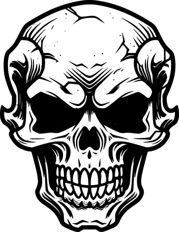 Skull - Minimalist and Flat Logo - Vector illustration