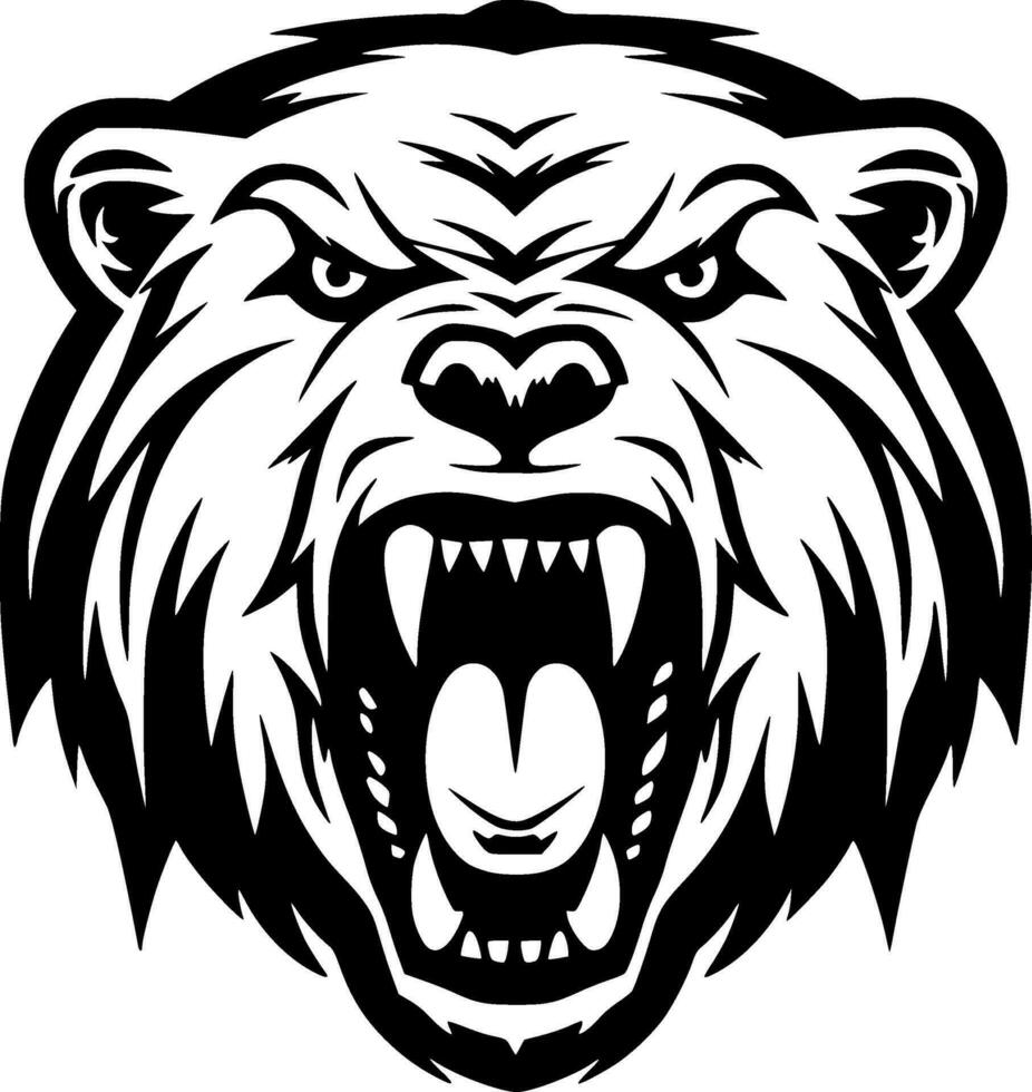 Bear, Minimalist and Simple Silhouette - Vector illustration