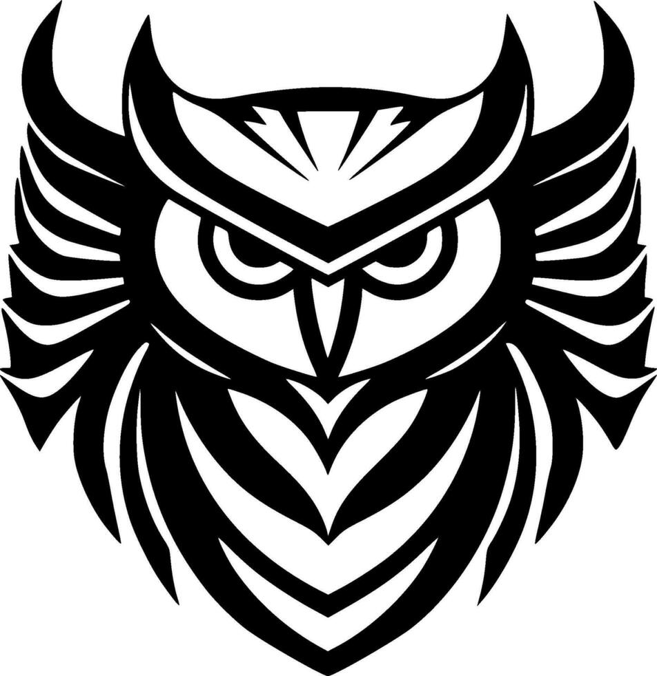 Owl, Minimalist and Simple Silhouette - Vector illustration