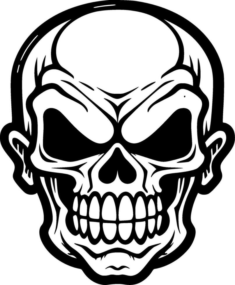 Skull, Minimalist and Simple Silhouette - Vector illustration