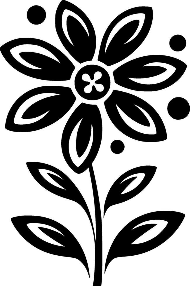 flor, minimalista y sencillo silueta - vector ilustración