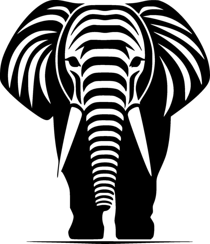 Elephant, Minimalist and Simple Silhouette - Vector illustration