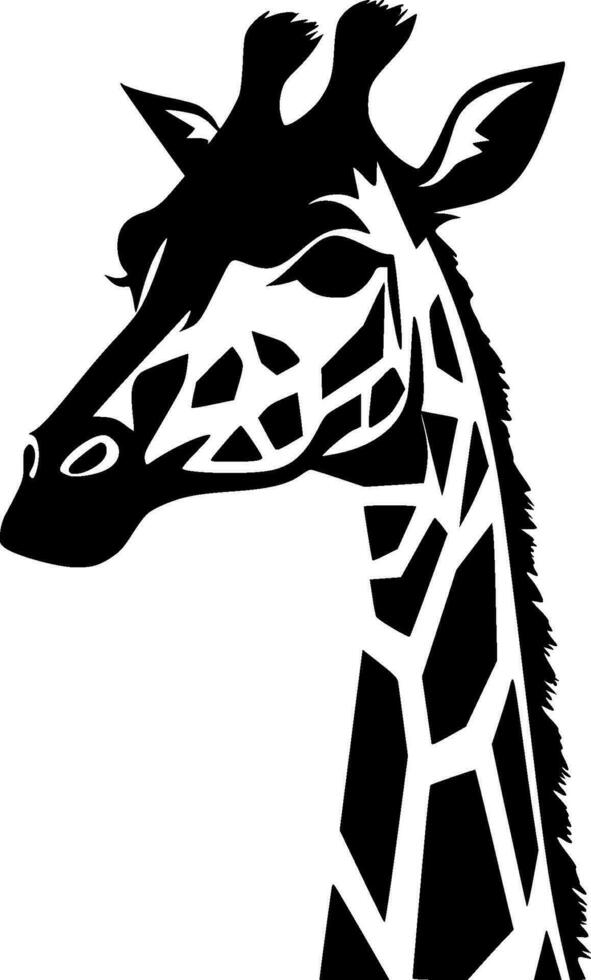 Giraffe, Minimalist and Simple Silhouette - Vector illustration