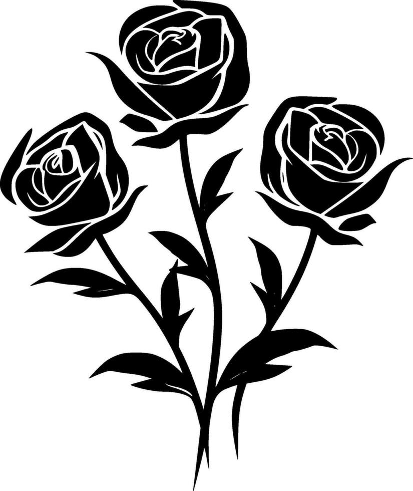 rosas - minimalista y plano logo - vector ilustración